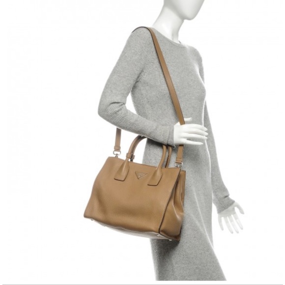 Prada Vitello Daino Tote Sesamo Bag - Picture 2 of 13